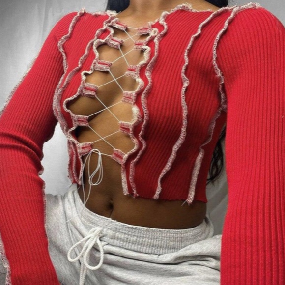 Patchwork Hollow Long Top - Picture 1 of 5